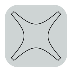 Abstract geometric icon, symbol element shape