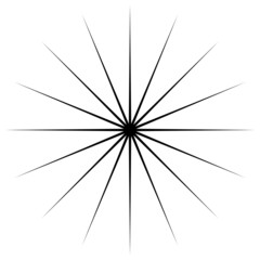 Obraz premium Converging radial, circular lines element