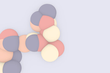 Abstract 3d illustration of colorful and realistic global shapes background. Dynamic volume bubble surface