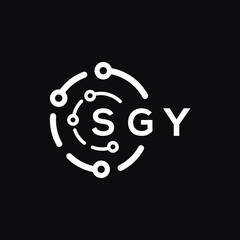 Obraz na płótnie Canvas SGY technology letter logo design on black background. SGY creative initials technology letter logo concept. SGY technology letter design.