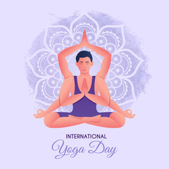 Fototapeta na wymiar International Yoga Day June 21st celebrations of world yoga day