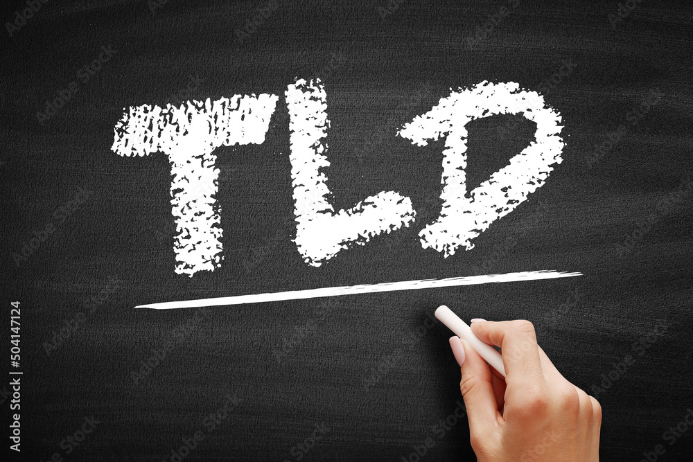 Aufkleber tld - top level domain is one of the domains at the highest level in the hierarchical domain name sy