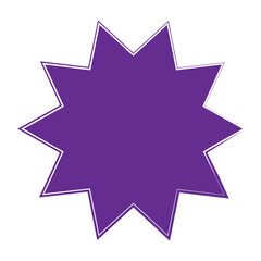Starburst, sunburst star shape vector element - 504147549