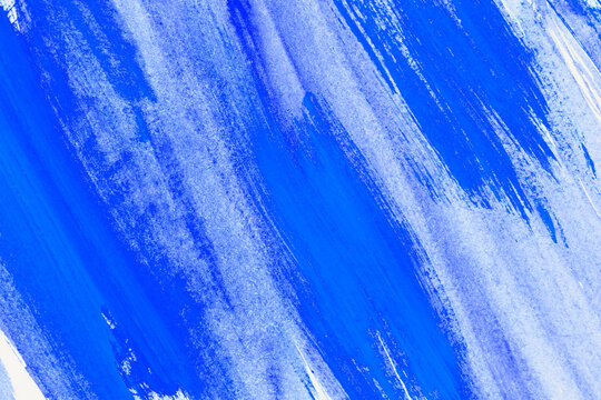 Abstract background blue, white  colors. Oil painting on canvas with brushstrokes and splash. Acrylic artwork on paper with spotted pattern. Texture backdrop. Copy space for text, design art work