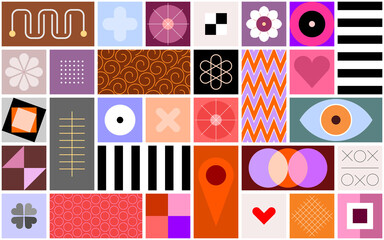 Abstract Geometric Background.
Abstract design with different coloured geometric shapes. Layered vector seamless background.