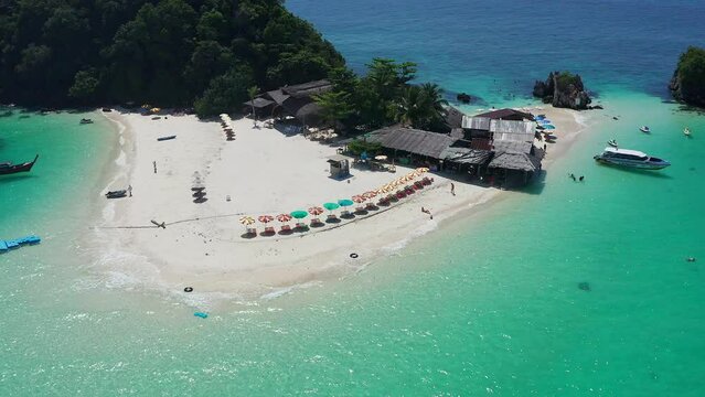Aerial view of Koh Khai Nok in Phuket, Thailand