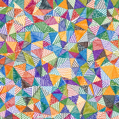 Low poly sketch background. Amazing square pattern. Cool abstract background. Vector illustration.