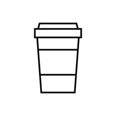 Coffee cup line black icon