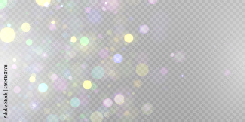 Poster Abstract highlights, bokeh of soft warm color glow. Vector illustration