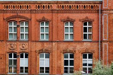 old brick building , image taken in stettin szczecin west poland, europe