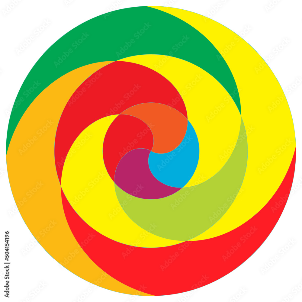 Aufkleber abstract spiral, swirl and twirl element. volute, helix vector