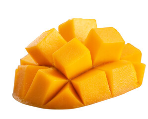 Beautiful delicious mango isolated on white table background.