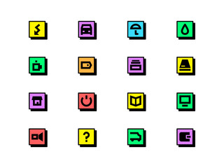 Neubrutalism Icons Set #8