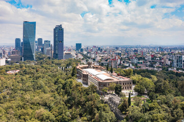 Fototapeta na wymiar Castle in Chapultepec Park, Mexico City, Mexico