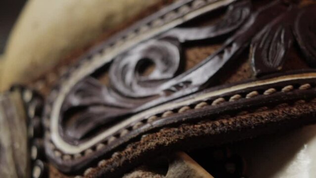 CLOTHING CHARROS CLOSE UP  LEATHER TEXTURE DETAILS