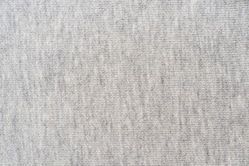 Large gray fabric texture or background, knitted cotton cloth, top view