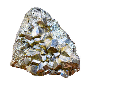 Cubic crystals of Pyrite is often called gold of fools, due to its resemblance. Iron Pyrite is the commonest form of sulphide and has a lot of industrial uses