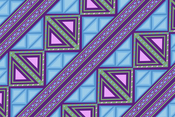 Pattern in purple-pink tones Use geometric shapes in your design. can be used In the textile industry such as pillows, curtains, blankets, scarves, modern patterns similar to ancient tribal style