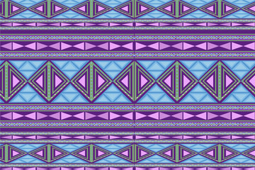 Pattern in purple-pink tones Use geometric shapes in design. can be used In the textile industry such as pillows, curtains, blankets, scarves, trendy patterns similar to tribal styles.