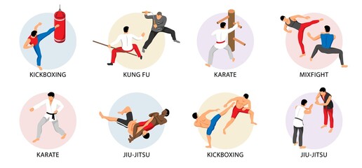 Martial Arts Isometric Compositions