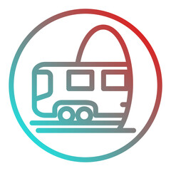 Obraz premium train icon