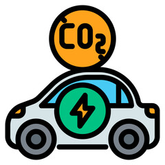 no pollution Color line icon