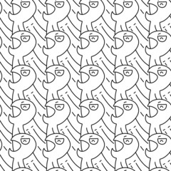 seamless pattern of cute monster cartoon
