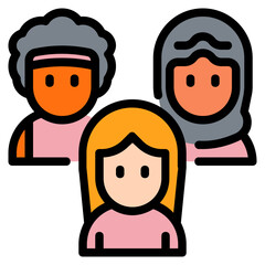 internation womens day Color line icon