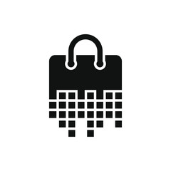 Degradable plastic bag icon design isolated on white background. Vector illustration