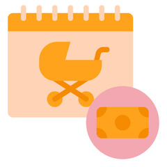 maternity leave flat icon