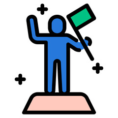 success Color line icon