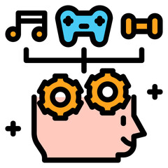 interest development Color line icon