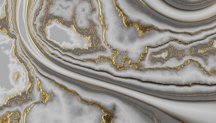 3d render, abstract grey white marble background with golden veins, artificial stone texture, modern wallpaper - obrazy, fototapety, plakaty