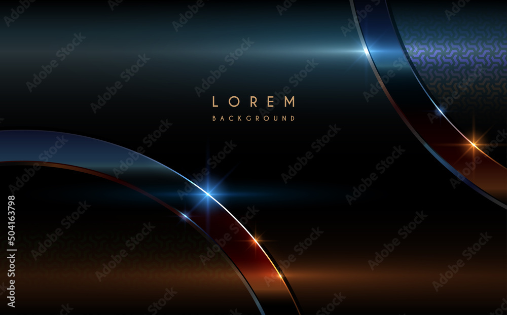 Wall mural abstract dark chrome background with circle elements