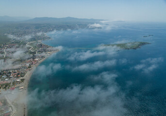 Sigacik Marina and Teos Ancient City Drone Photo, Cittaslow City Seferihisar, Izmir Turkey