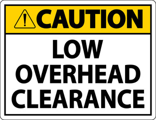 Obraz premium Caution Watch Your Step Sign On White Background