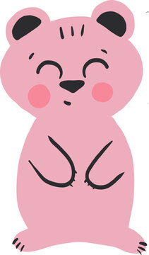 cute pink bear, lovely bear