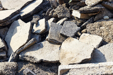 Fototapeta premium pieces of old asphalt. abstract background