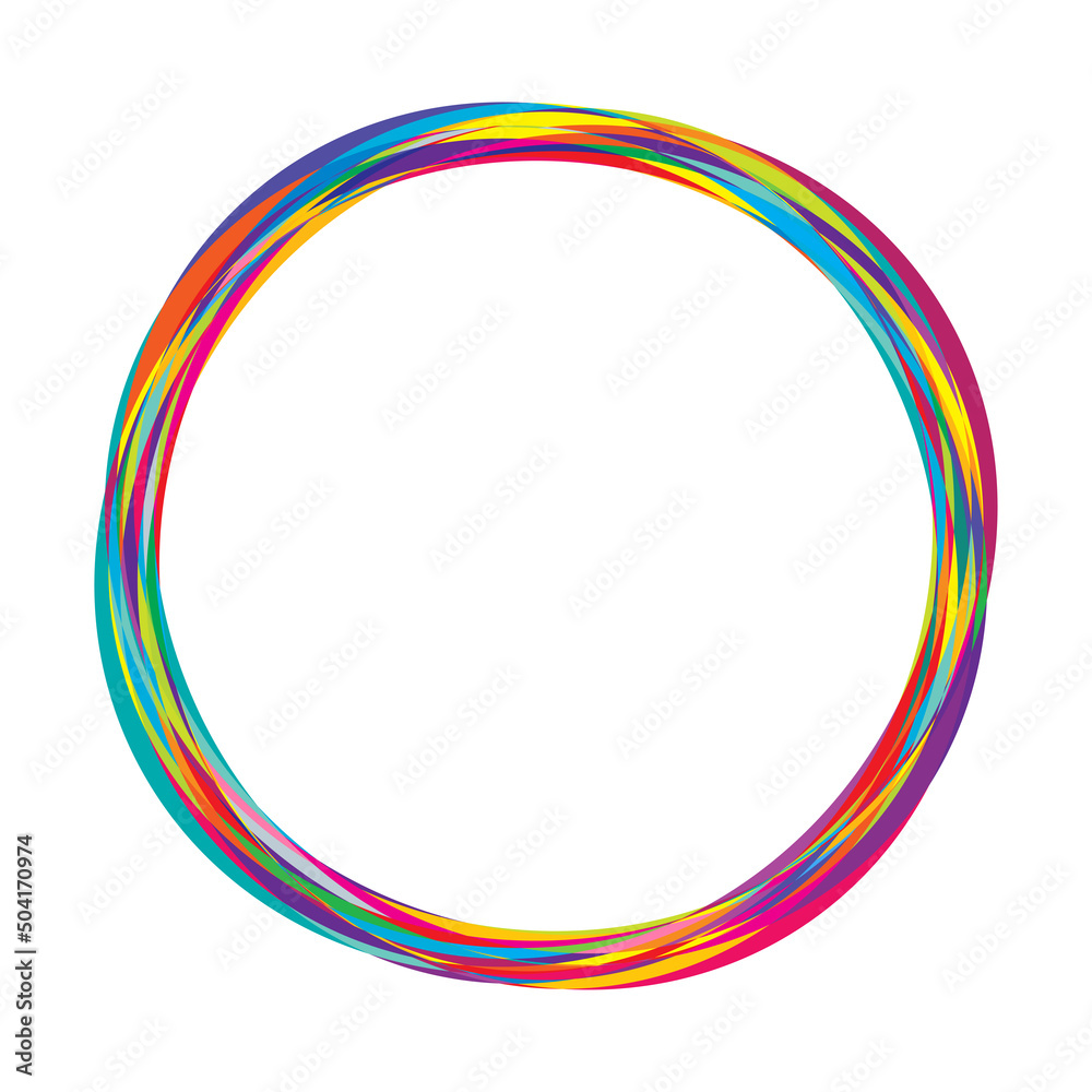 Poster Random circles, circular rings geometric design element
