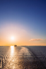 Beautiful seascape, Baltic sea at sunset