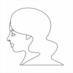 User Icon - Woman Female Vector Profile Avatar. Symbol illustration