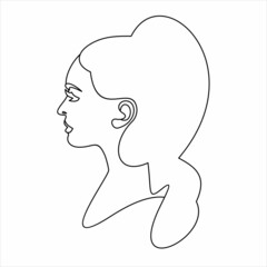 User Icon - Woman Female Vector Profile Avatar. Symbol illustration