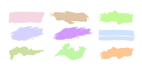 Colored, pastel-colored strokes for text or banner design design.