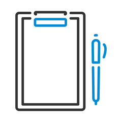 Icon Of Tablet And Pen
