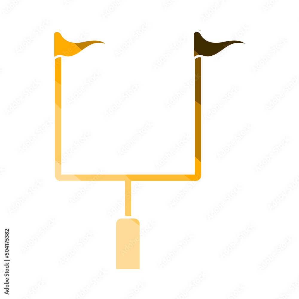 Sticker american football goal post icon