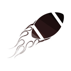 American Football Fire Ball Icon