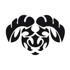 Celtic zodiac tattoo on white background