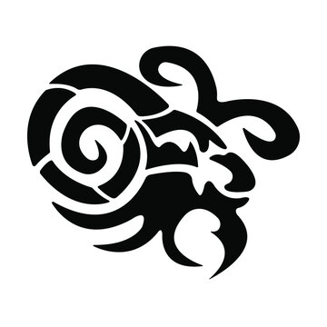 Celtic zodiac tattoo on white background