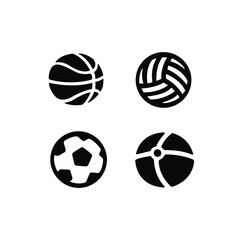 Sports equipment group silhouettes