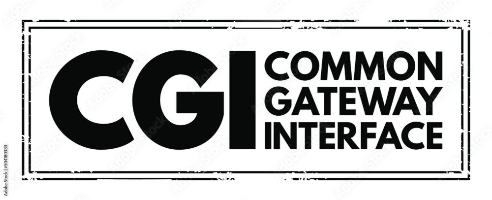 Aufkleber cgi common gateway interface - provides the middleware between www servers and external databases an
